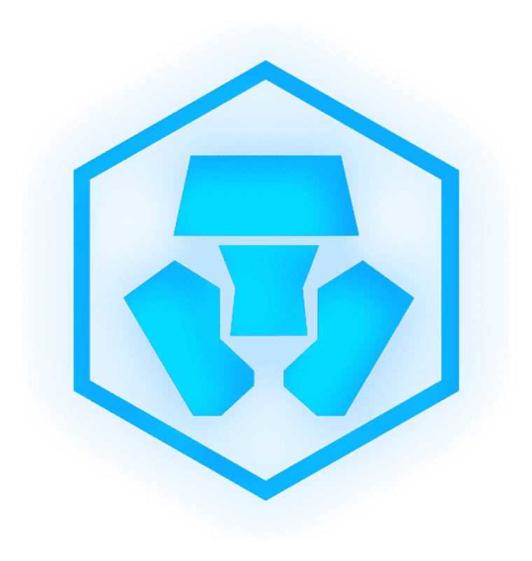 Crypto Com Coin logo, icon version, on a transparent background