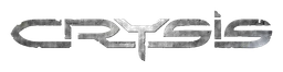 Crysis logo, monochrome wordmark version, on a transparent background