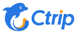 Ctrip logo, horizontal version, on a transparent background