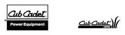 Cub Cadet logo, monochrome wordmark version, on a transparent background