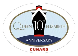 Cunard logo, white version, on a transparent background