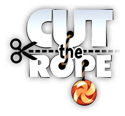 Cut the Rope logo, monochrome icon version, on a transparent background
