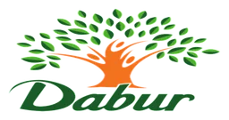 Dabur logo, horizontal version, on a transparent background