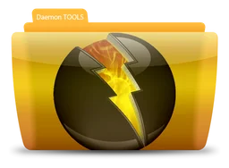 Daemon Tools logo, horizontal version, on a transparent background