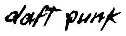 Daft Punk logo, black wordmark version, on a transparent background