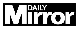 Daily Mirror logo, monochrome wordmark version, on a transparent background