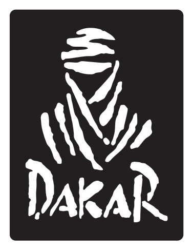 Dakar Rally logo, black version, on a transparent background