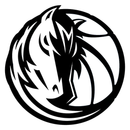Dallas Mavericks logo, black icon version, on a transparent background