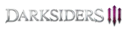 Darksiders logo, monochrome wordmark version, on a transparent background