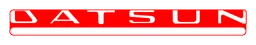 Datsun logo, wordmark version, on a transparent background