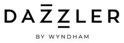 Dazzler logo, black wordmark version, on a transparent background
