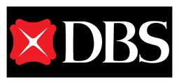 DBS Bank logo, horizontal version, on a transparent background