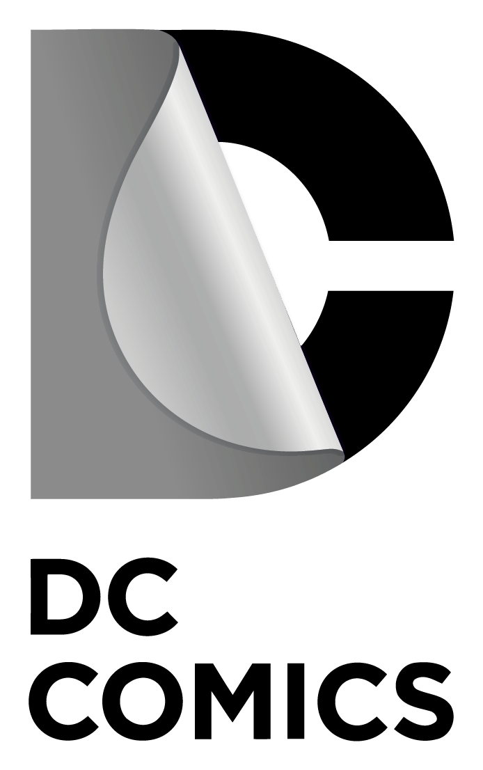 DC Comics logo, monochrome version, on a transparent background