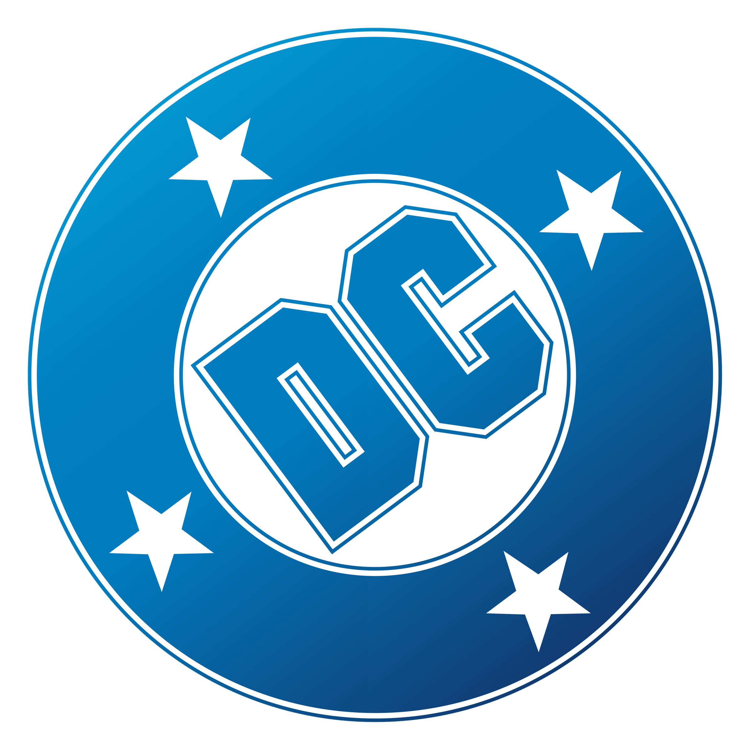 DC Comics logo on a transparent background