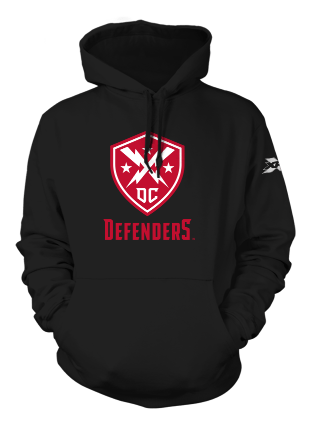 DC Defenders logo, black version, on a transparent background
