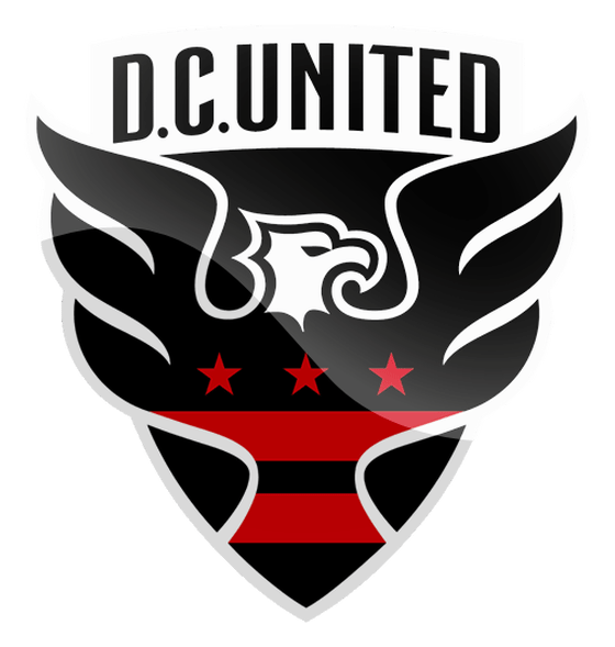 DC United logo, monochrome icon version, on a transparent background