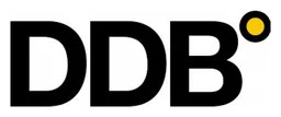 Logo da DDB, versão logotipo monocromático, em fundo transparente