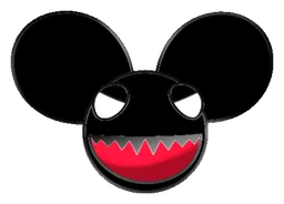 Deadmau5 logo, black version, on a transparent background