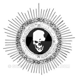 Logo de Death Note, versión icono monocromo, sobre fondo transparente