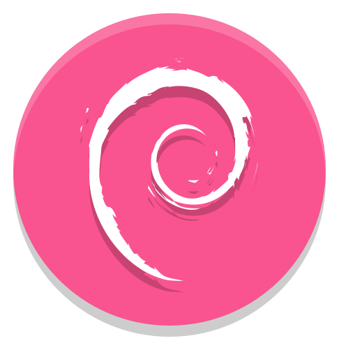 Debian logo, icon version, on a transparent background