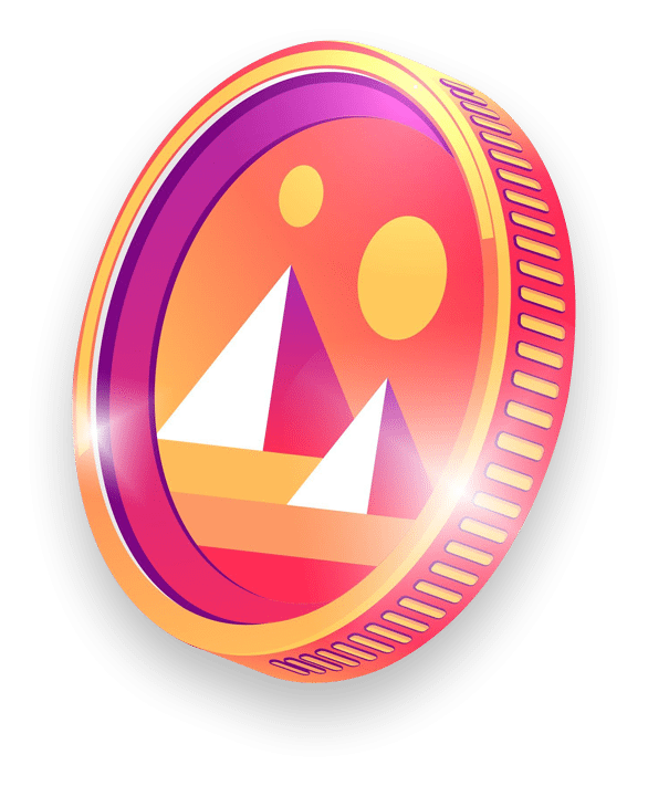 Decentraland logo, horizontal version, on a transparent background