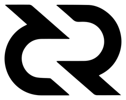 Decred logo, black version, on a transparent background
