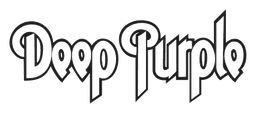 Deep Purple logo, black wordmark version, on a transparent background