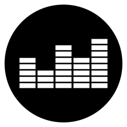 Deezer logo, black icon version, on a transparent background
