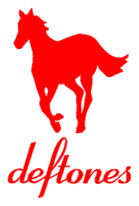 Deftones logo, horizontal version, on a transparent background