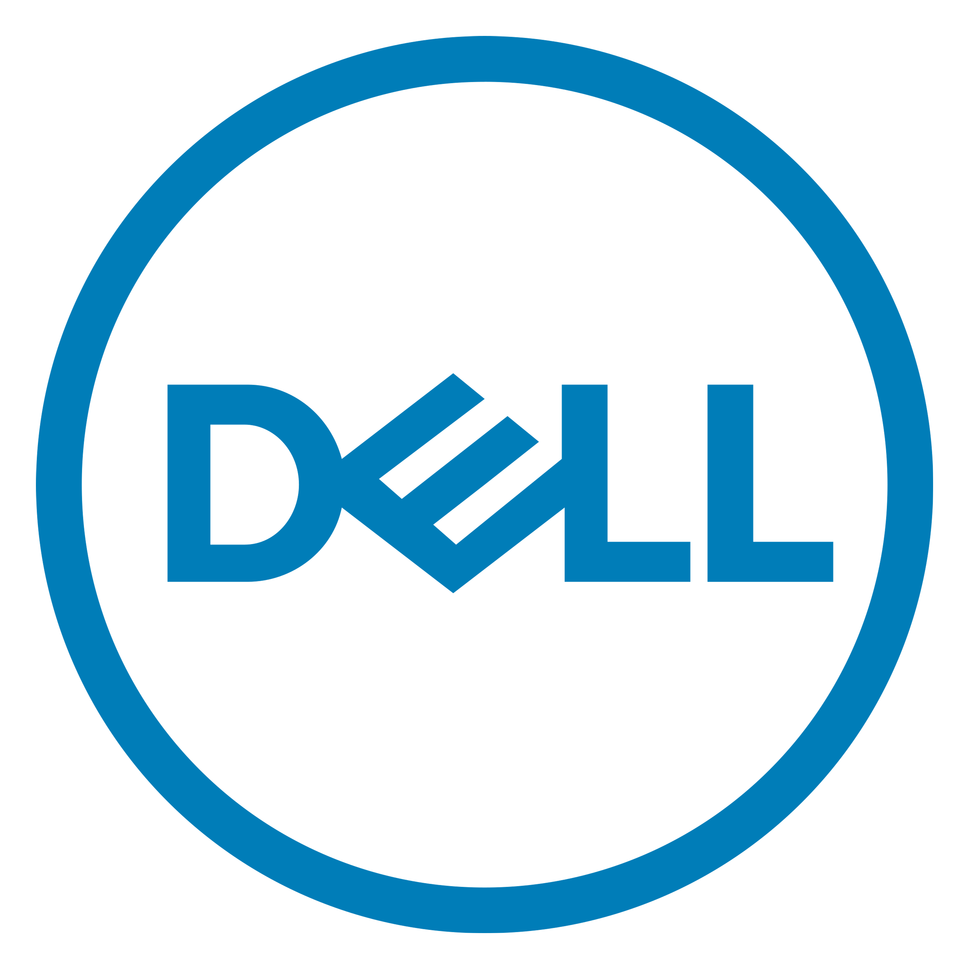 Dell logo on a transparent background
