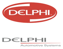 Delphi logo, horizontal version, on a transparent background