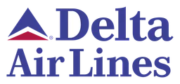 Delta Air Lines logo, horizontal version, on a transparent background