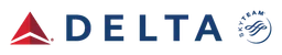 Delta Airlines logo, wordmark version, on a transparent background
