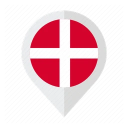 Denmark logo, icon version, on a transparent background