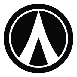 Dentacoin logo, monochrome icon version, on a transparent background