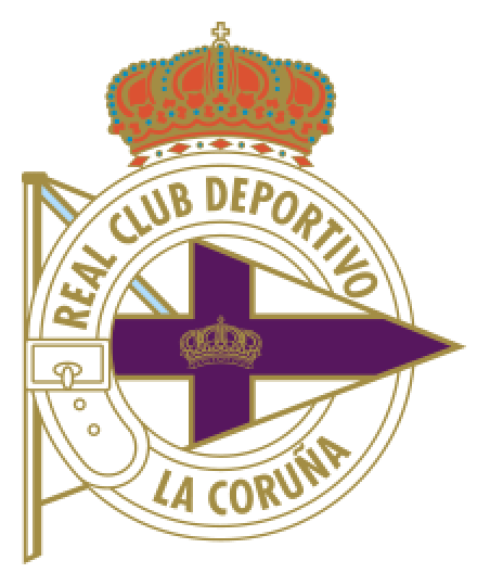 Deportivo de la Coruna logo, icon version, on a transparent background