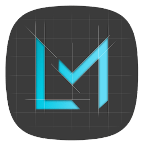 Designer logo, icon version, on a transparent background