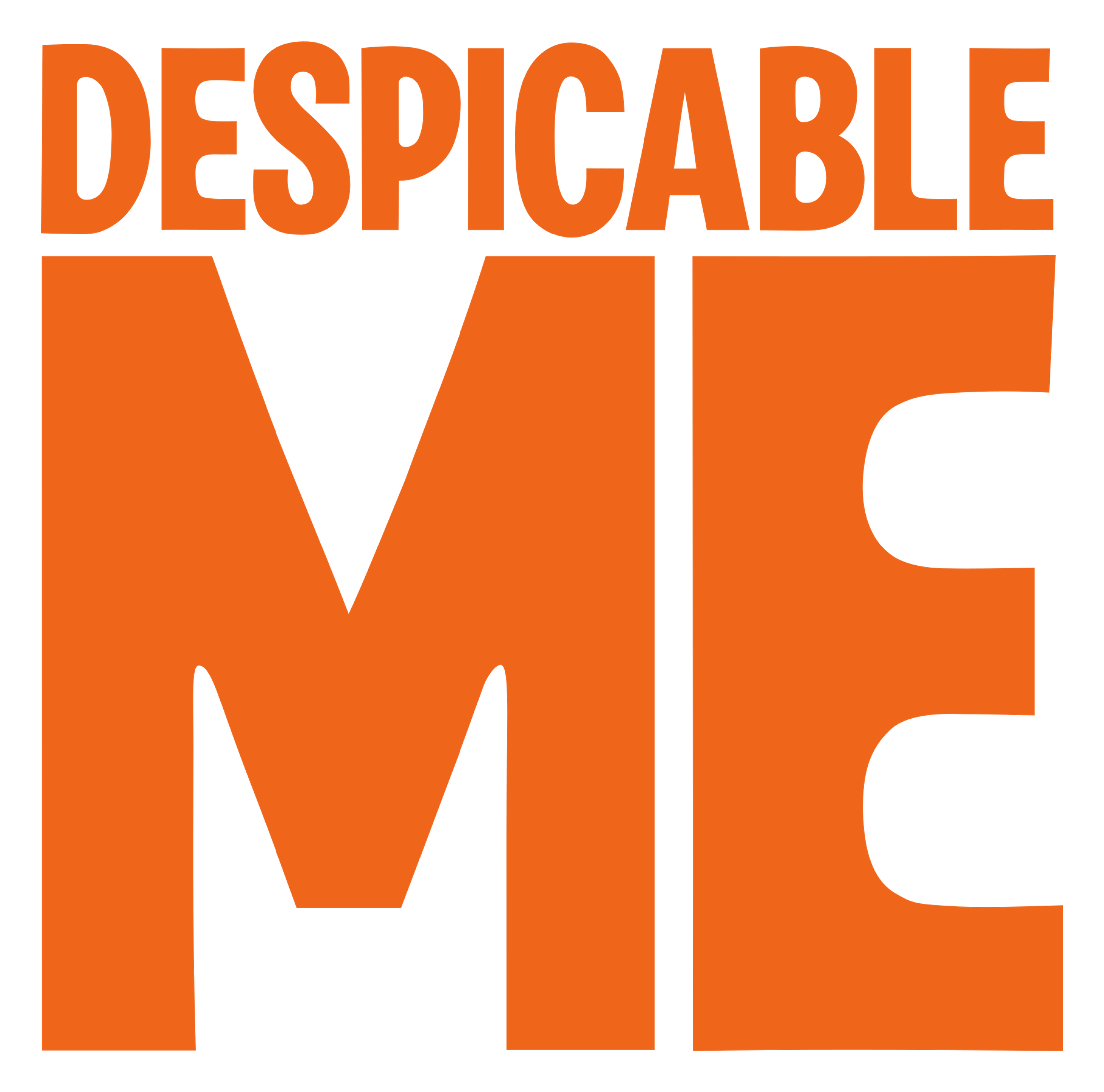 Despicable Me logo on a transparent background