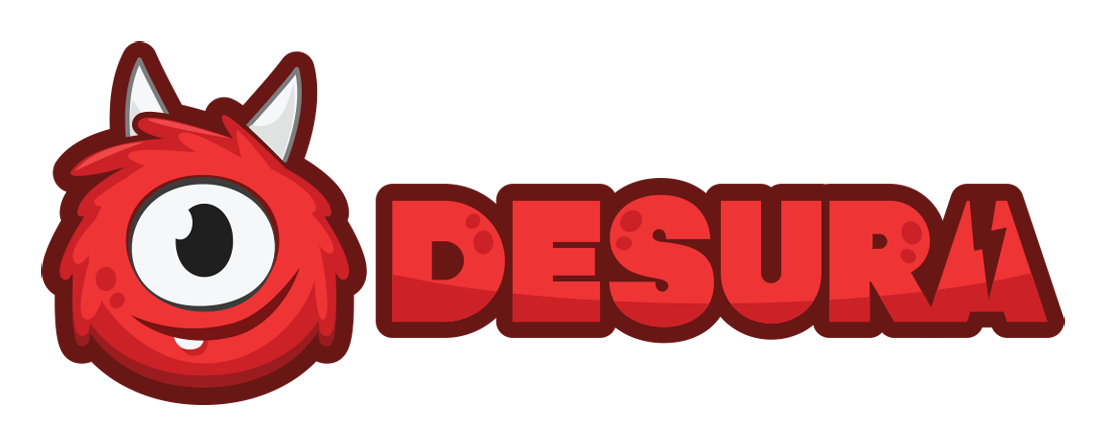 Logo da Desura em fundo transparente
