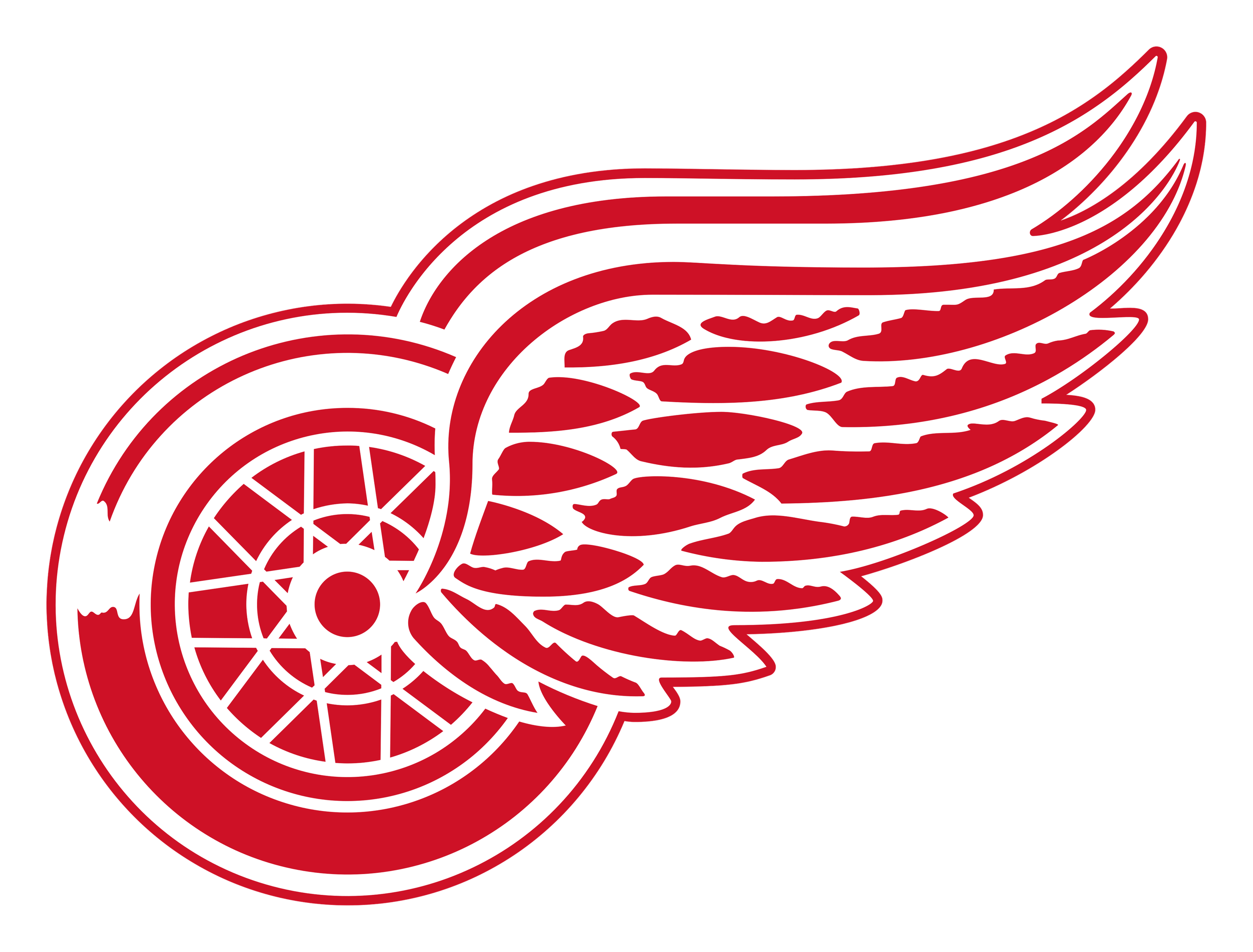 Detroit Red Wings logo on a transparent background