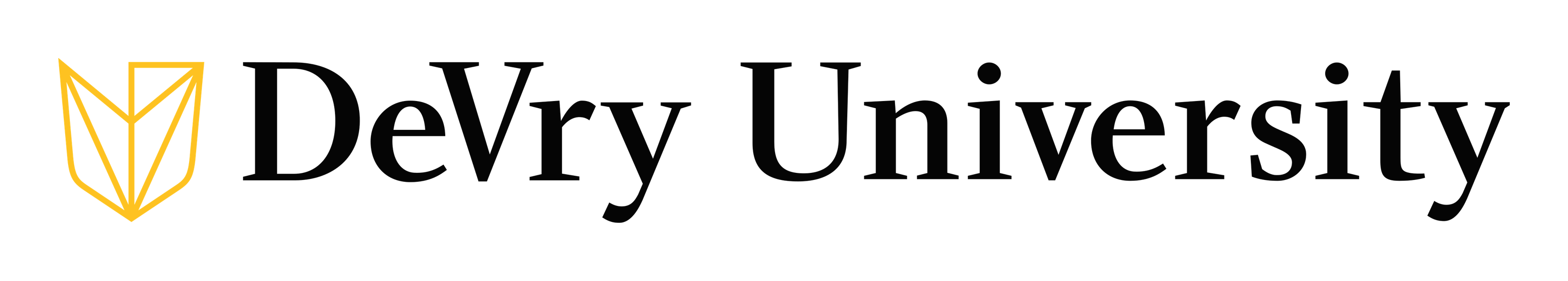 Devry University logo on a transparent background