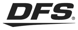DFS logo, black wordmark version, on a transparent background