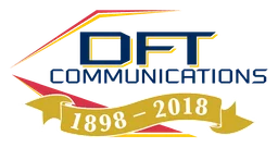 DFT logo, horizontal version, on a transparent background