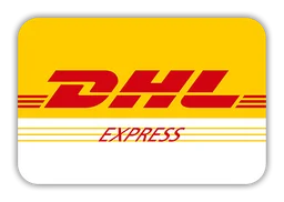 DHL Express logo, horizontal version, on a transparent background