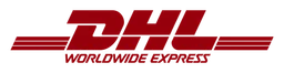 DHL logo, wordmark version, on a transparent background