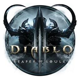 Diablo 3 logo, black icon version, on a transparent background