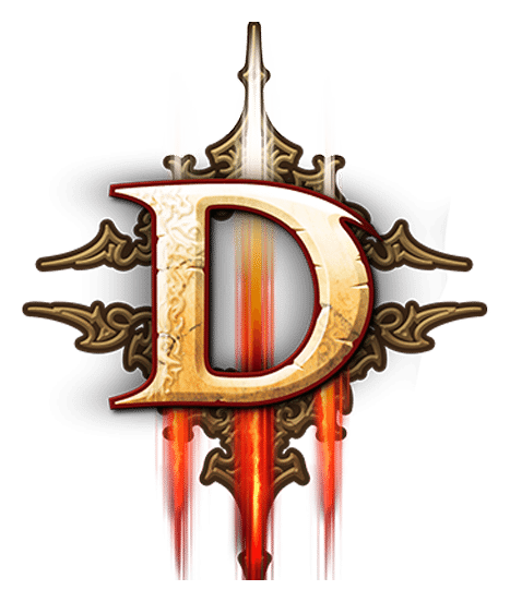 Diablo 3 logo, icon version, on a transparent background