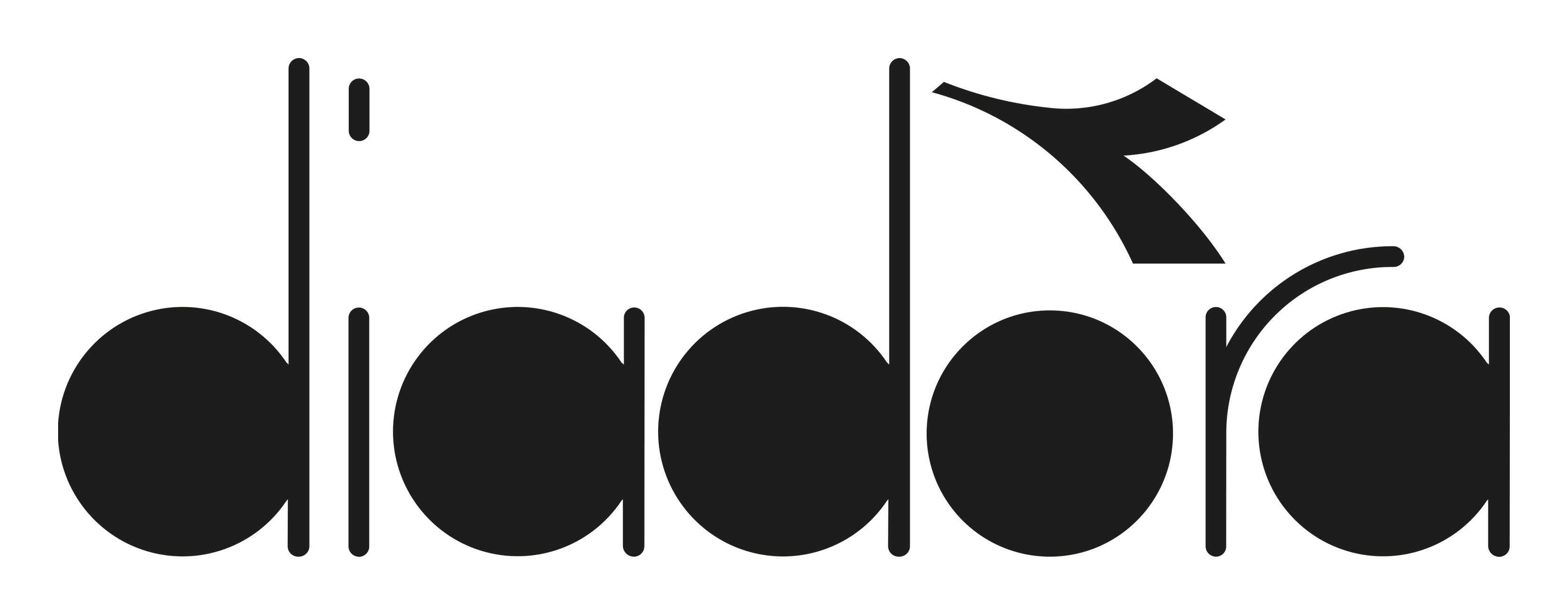 Diadora logo on a transparent background