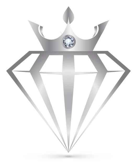 Diamond logo, monochrome icon version, on a transparent background