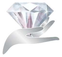 Diamond logo, white icon version, on a transparent background